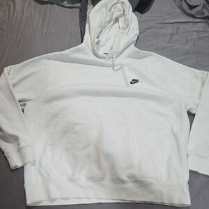 Nike Classic White Pullover Hoodie - 2 Spots Of Stains
